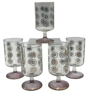 Dorothy Thorpe Glama Sinclair Atomic Star Cordial Glasses